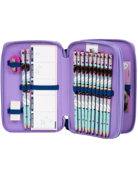 Penar echipat Derform CLEO&FRANK 2 fermoare, Motiv caine, Pug