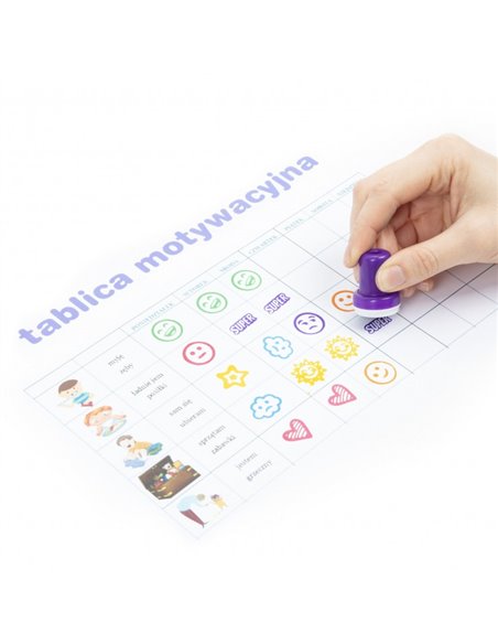 Stampila decorativa Derform 9 buc/set, Motiv emoticons