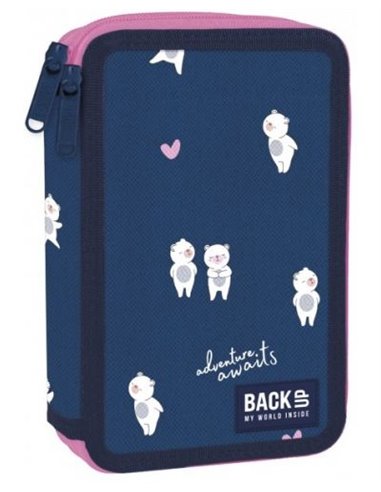 Set scoala Backup - Ghiozdan si Penar echipat cu doua fermoare, Motiv Adventure