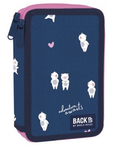 Set scoala Backup - Ghiozdan si Penar echipat cu doua fermoare, Motiv Adventure
