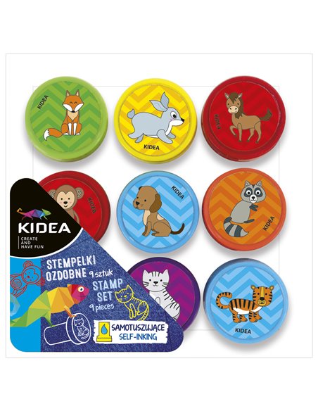 Stampila decorativa Derform 9 buc/set, Motiv animale