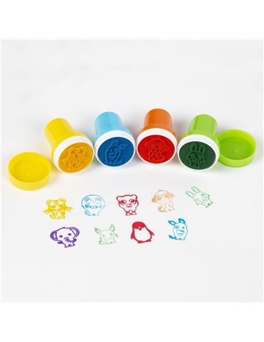 Stampila decorativa Derform 9 buc/set, Motiv animale 2