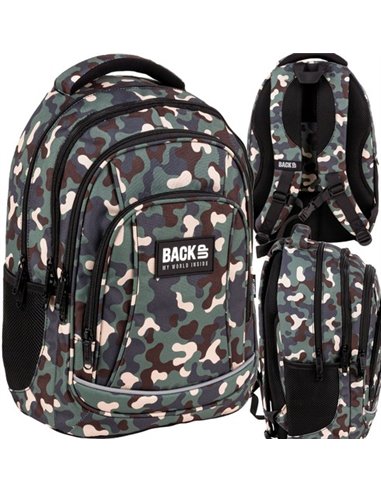 Set scoala Backup - Ghiozdan, Penar etui si Sac de incaltaminte, Motiv Army 2