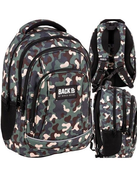 Set scoala Backup - Ghiozdan, Penar etui si Sac de incaltaminte, Motiv Army 2