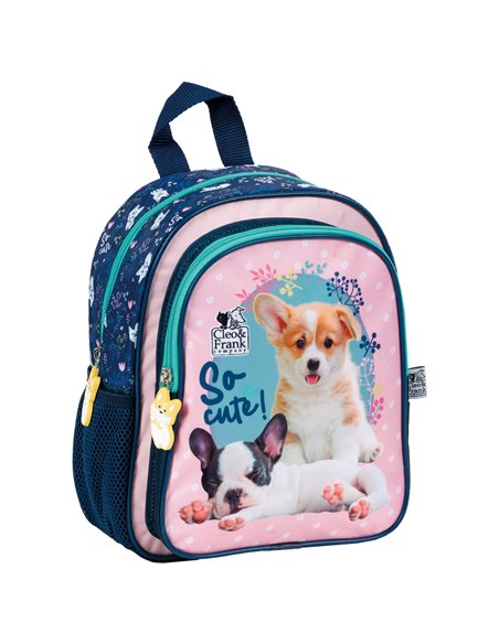 Set gradinita CLEO&FRANK 34 - Ghiozdan, Penar etui, Motiv caine