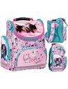 Set scoala CLEO&FRANK 35 - Ghiozdan ergonomic, Penar echipat 2 fermoare, Motiv pisica