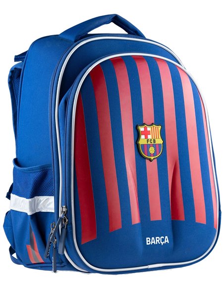 Set scoala Barcelona 8 - Ghiozdan ergonomic, Penar 1 fermoar, Penar etui, Motiv sport, fotball