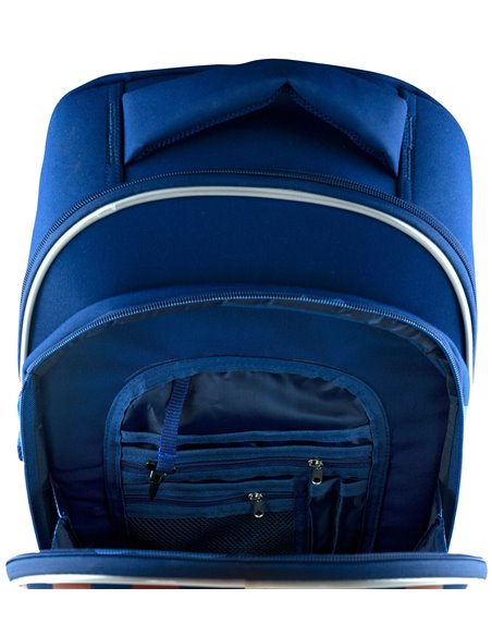 Set scoala Barcelona 8 - Ghiozdan ergonomic, Penar 1 fermoar, Penar etui, Motiv sport, fotball