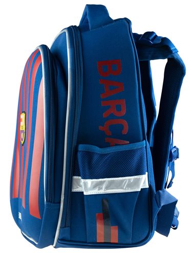 Set scoala Barcelona 8 - Ghiozdan ergonomic, Penar 1 fermoar, Penar etui, Motiv sport, fotball