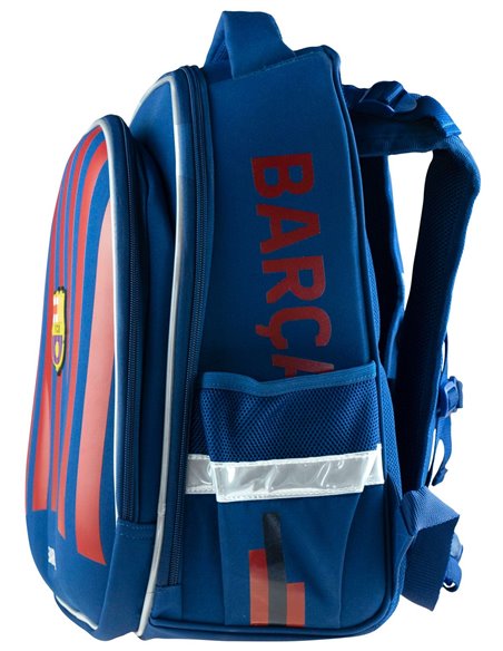 Set scoala Barcelona 8 - Ghiozdan ergonomic, Penar 1 fermoar, Penar etui, Motiv sport, fotball