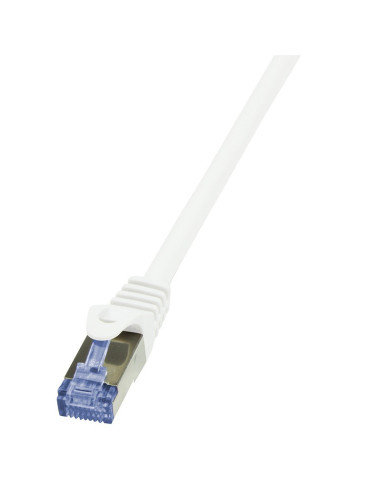 PATCH CORD S/FTP LOGILINK Cat6a, LSZH, cupru, 15 m, alb, AWG26