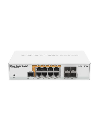 SWITCH MIKROTIK, CRS112-8P-4S-IN, porturi Gigabit x 8, SFP+ x