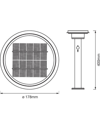 STALP exterior OSRAM, LED, soclu integrat, putere 6 W, tip