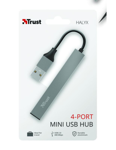 Trust Halyx Aluminium 4 Mini USB Hub "TR-23786" (include TV