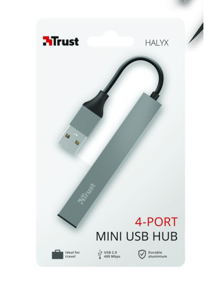 Trust Halyx Aluminium 4 Mini USB Hub "TR-23786" (include TV