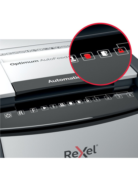 Distrugator automat documente Rexel OPTIMUM 225X, 225 coli, P4