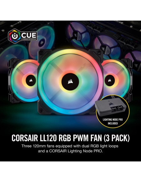 VENTILATOR Corsair, pt carcasa PC, 120 mm, 1500 rpm, LED RGB, 3