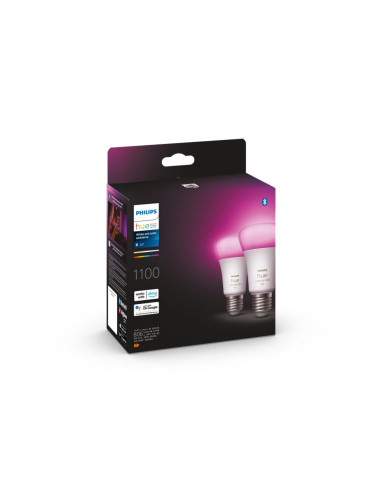 Pachet 2 becuri LED RGB inteligente Phil, "000008719514291317"