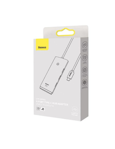 HUB extern Baseus Lite, porturi USB: USB 3.0 x 4, conectare