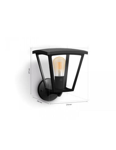 Inara Hue WA fil EU wall lantern black "000008719514388512"