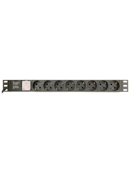 PDU GEMBIRD 1U pt. rack 19 inch, 8 prize Schuko, intrare