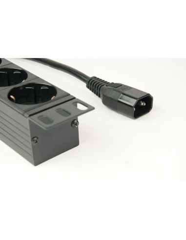 PDU GEMBIRD 1U pt. rack 19 inch, 8 prize Schuko, intrare