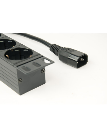 PDU GEMBIRD 1U pt. rack 19 inch, 8 prize Schuko, intrare