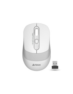 FG10 White,MOUSE A4tech, gaming, wireless, 2.4GHz, optic, 2000 dpi, butoane/scroll 4/1, buton selectare viteza, alb/ gri, "FG10 