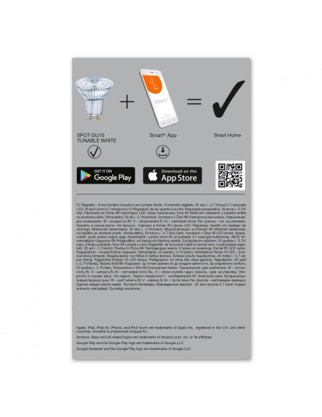 SET 3 SPOTURI LEDVANCE SMART+ WiFi GU10, "000004058075486034"