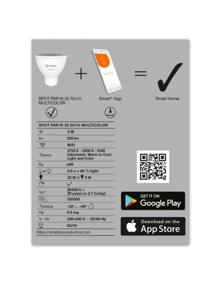 SPOT LEDVANCE SMART+ WiFi 4058075485693, "000004058075485693"