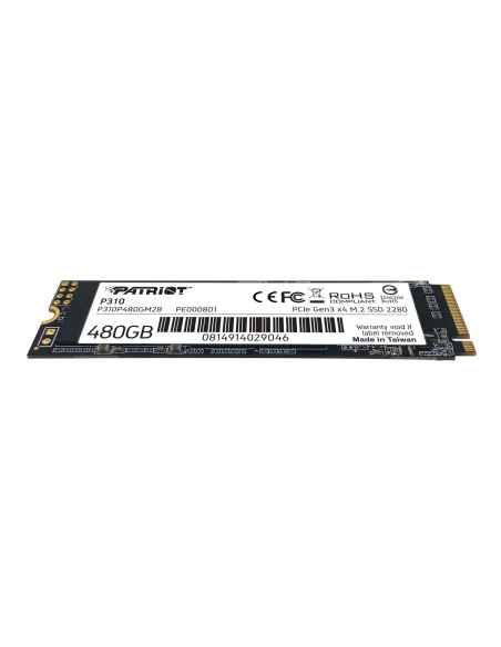 SSD PATRIOT, P310, 480 GB, M.2, PCIe Gen3.0 x4, R/W: 1700/1500