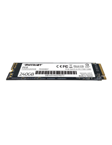 SSD PATRIOT, P310, 240 GB, M.2, PCIe Gen3.0 x4, R/W: 1700/1000