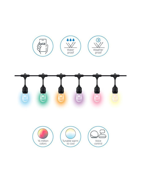 WiZ 14.8M STRING LIGHTS EU TYPE C IP65, "000008719514554450"