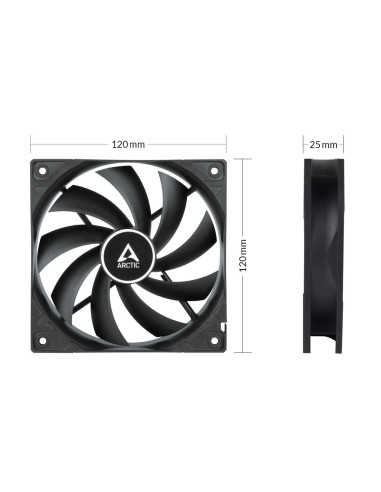 VENTILATOR ARCTIC PC, F12 PWM PST CO, 120x120x25mm, low noise