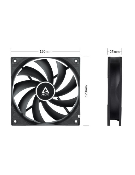 VENTILATOR ARCTIC PC, F12 PWM PST CO, 120x120x25mm, low noise
