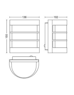 CALGARY WALL LANTERN ANTHRACITE 1X60W, "000008718696176825" 2