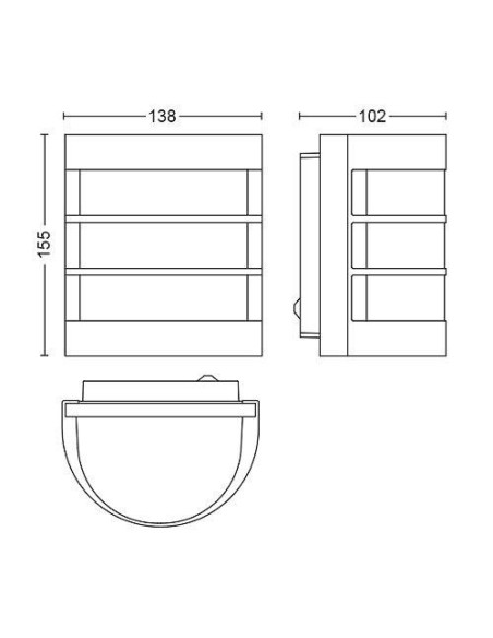 CALGARY WALL LANTERN ANTHRACITE 1X60W, "000008718696176825"