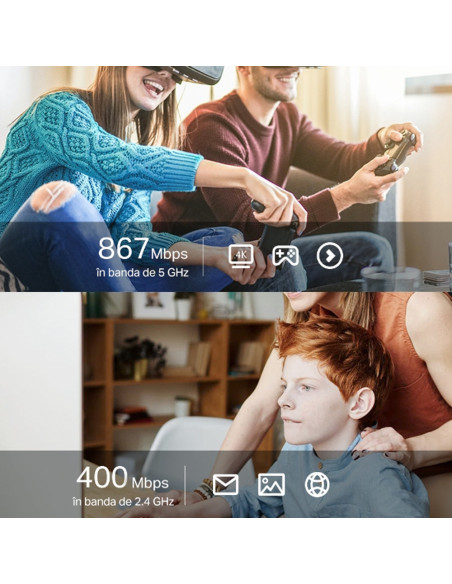 ADAPTOR RETEA TP-LINK AC1300, extern wireless 2.4 GHz | 5 GHz