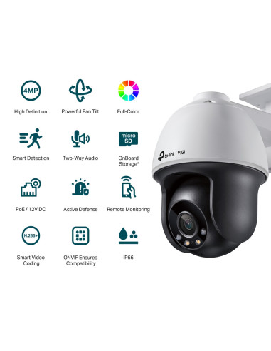 CAMERA IP TP-LINK VIGI, Pan Tilt, pt. exterior, dist. IR 30 m
