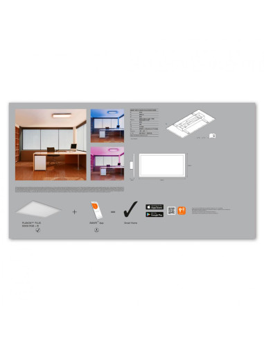 SMART WIFI PLANON PLUS 60X30 RGBW LEDV "000004058075525245"