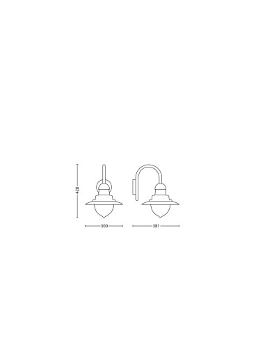 RAINDROP WALL LANTERN BRONZE 1X60W 230V "000008718696169858"