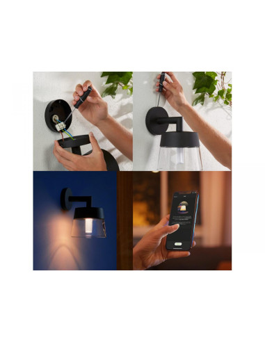 ATTRACT HUE WACA EU WALL LANTERN BLACK 1 "000008718696174357"