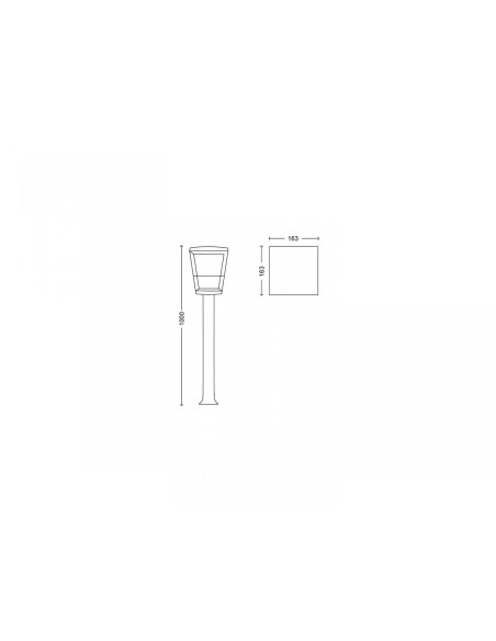 ECONIC HUE WACA EU POST BLACK 1X15W 24V "000008718696170601"