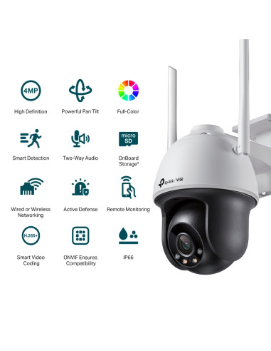 CAMERA IP TP-LINK VIGI, Wi-Fi, Pan Tilt, pt. exterior, dist. IR