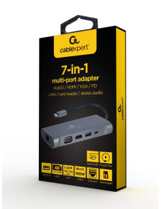 DOCKING Station Gembird universal, 7-in-1, conectare PC USB 2