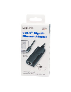 ADAPTOR RETEA LOGILINK, extern, USB 3.2 Gen1 USB-C, port RJ-45