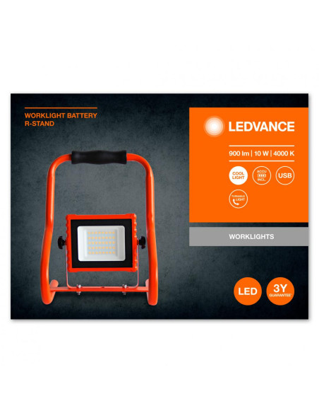LED WORKLIGHT BATTERY 10W 840 R-ST LEDV "000004058075576476"