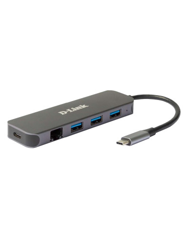 HUB extern D-LINK, porturi 3 x SuperSpeed USB 3.0, 1 x USB-C