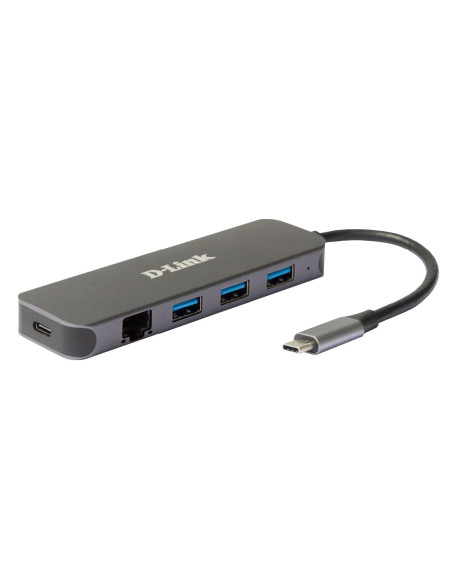 HUB extern D-LINK, porturi 3 x SuperSpeed USB 3.0, 1 x USB-C