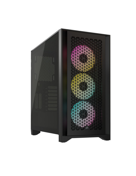 CARCASA Corsair iCUE 4000D RGB AIRFLOW Mid-Tower Case, Black -